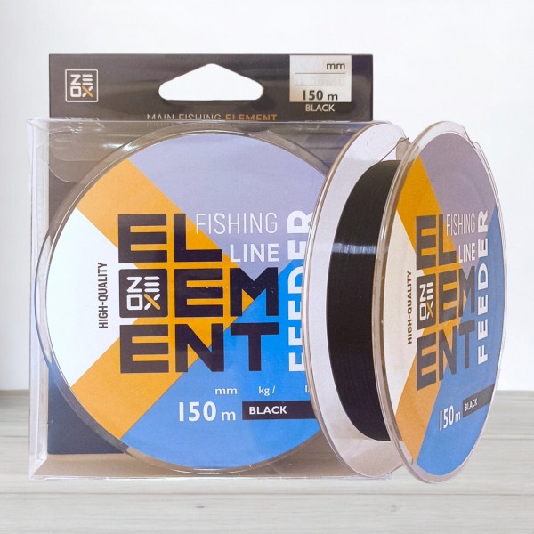 Волосінь ZEOX Element Feeder Black, 150м, 0,350мм